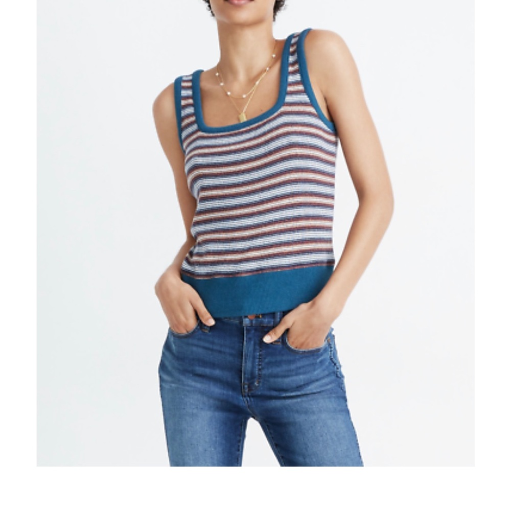 Madewell striped scoop neck tank top